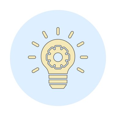 Fikir ampul ikonu vektör illüstrasyonu             