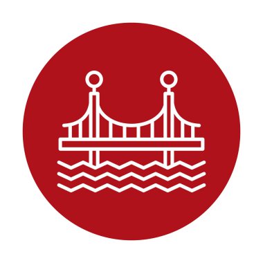 Köprü modern simgesinin vektör illüstrasyonu