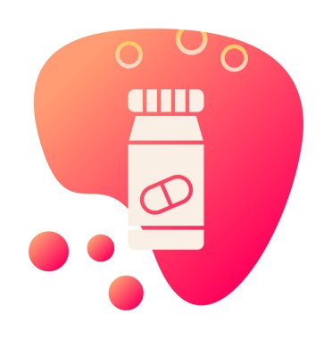 Hapları şişe simge vektör çizim