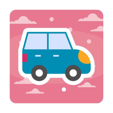 - Araba. Web simgesi basit illüstrasyon 