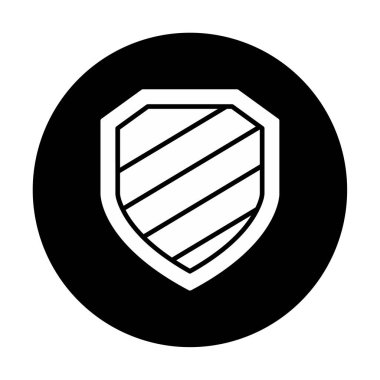 Güvenlik kalkanı simgesi, vektör illüstrasyonu