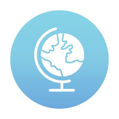 dünya simgesi, vektör illüstrasyonu basit tasarım