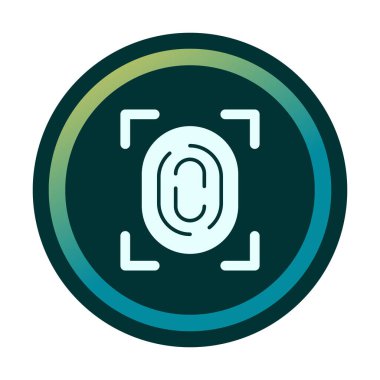 parmak izi ikonu vektör illüstrasyonu