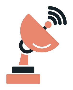 uydu anten simgesi, vektör illüstrasyonu