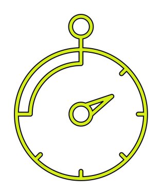 Saat, zamanlayıcı simgesi vektör çizimi 