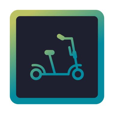 Scooter simgesi vektör illüstrasyonunu tekmele