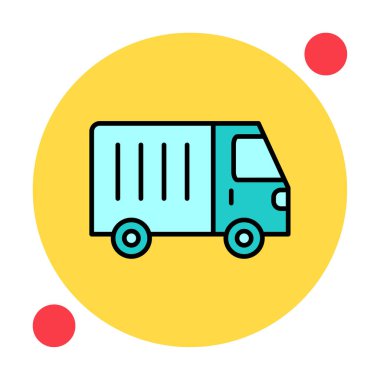 Van düz vektör simgesi