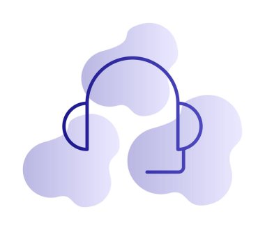 kulaklık simgesi vektör illüstrasyon destek servisi