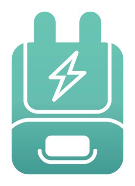 Adaptör simgesi. özet güç dolgu vektör rengi düz izole 