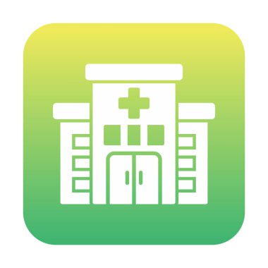 Hastane simgesi, vektör illüstrasyonu