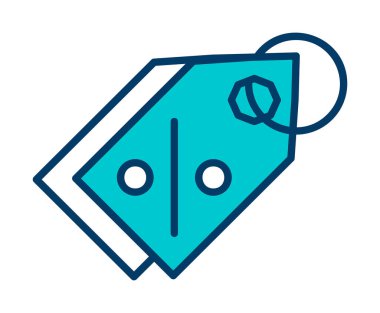 Etiket. Web simgesi basit illüstrasyon                