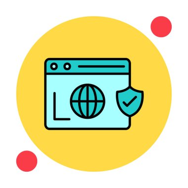 Güvenli Tarayıcı simgesi, çizgi film biçimi