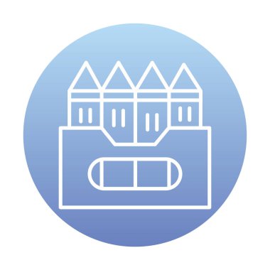 Basit Boya Simgesi, vektör illüstrasyonu