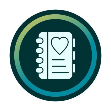 not defteri simgesi soyut arkaplan vektöründe izole edildi