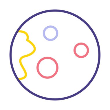 Gezegen ve vektör illüstrasyonlu uzay simgesi