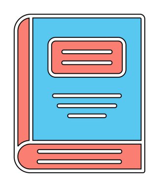 kitap simgesi vektör illüstrasyonu 