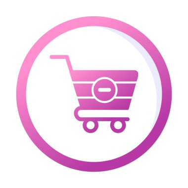 Cart simgesi vektör illüstrasyonunu sil