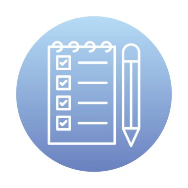 Not Defteri Yazma Web simgesi vektör çizimi