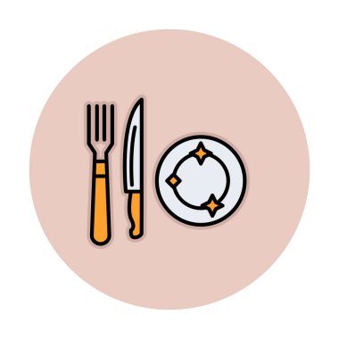 Çatal bıçak ağı simgesi, vektör illüstrasyonu