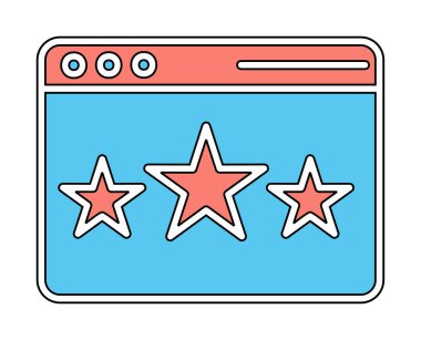 Web sayfası Geri bildirim simgesi, vektör illüstrasyonu