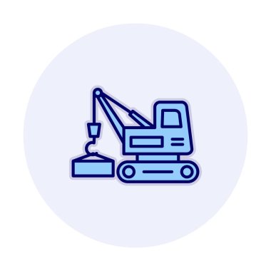 Yapı vinç simgesi, vektör illüstrasyon tasarımı