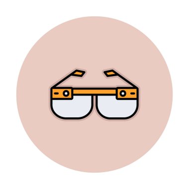 Akıllı Gözlük simgesi vektör çizimi