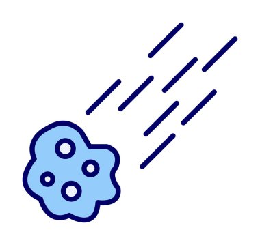 Meteor düz ikon vektör çizimi