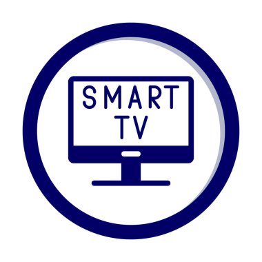 Basit Akıllı TV simgesi, vektör illüstrasyonu