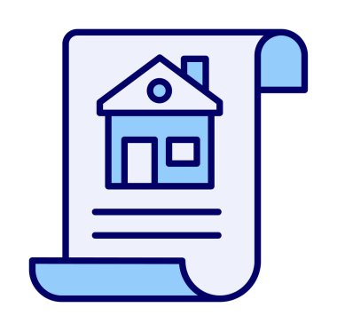 Ev Belgesi ikonu vektör illüstrasyonu                          