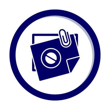 Yapışkan Notlar Yasaklama simgesi vektör illüstrasyonu