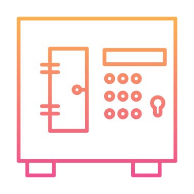 Güvenli kutu simgesinin vektör çizimi