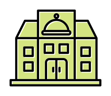 Beyaz arkaplanda restoran vektör illüstrasyonu