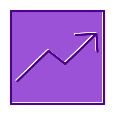 Basit iş ekonomisi grafik simgesi, vektör illüstrasyonu