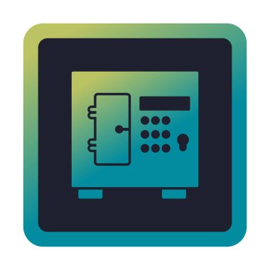 Güvenli kutu simgesinin vektör çizimi