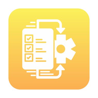 Çalışma akışı simgesi tasarımı, vektör illüstrasyonu                            