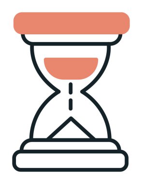 Kum saati simgesi, kum saati, vektör çizimi