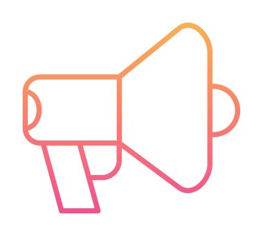 megafon simgesi, vektör illüstrasyonu