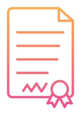 Beyaz arkaplanda diploma vektör illüstrasyonu