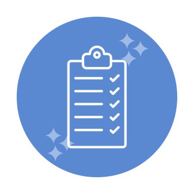 Kontrol listesi vektör simgesi modern basit vektör illüstrasyonu