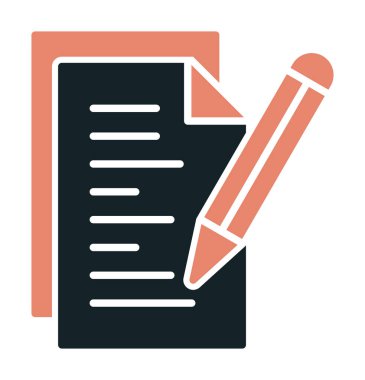 Not ve kalem vektör çizimi