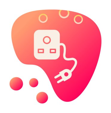 Fiş ve Soket, web simgesi basit tasarım 