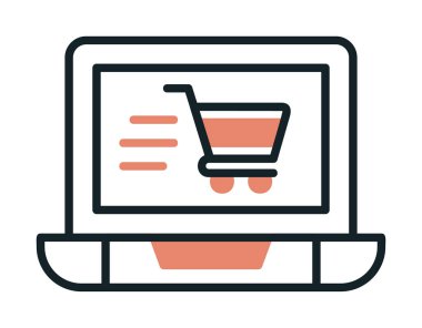 Ekran vektör illüstrasyonunda ticaret simgesi