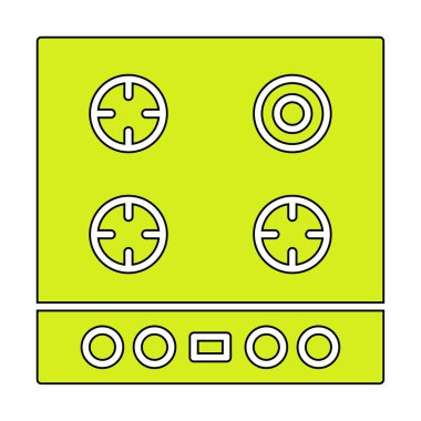 Hob vektör simgesi, basit biçim 