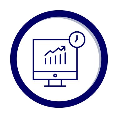 Stocks Analitik Modern Simgesinin vektör çizimi                   