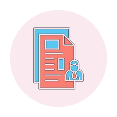 Beyaz arkaplanda istihdam ve iş özgeçmişi simgesi