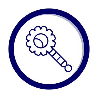 Bebek çıngırak ikon vektörü. İzole edilmiş kontür sembolü gösterimi 