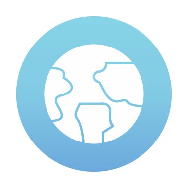 Dünya küresel ikonunun vektör illüstrasyonu