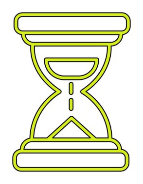 Kum saati simgesi, kum saati, vektör çizimi