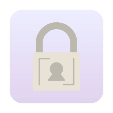 kilit simgesi web basit illüstrasyon