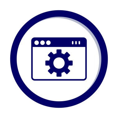 Web Sayfa Ayarları. simge basit illüstrasyon